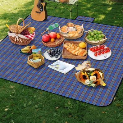 Alaoo Picknickdecke 200x200cm, wasserdicht und faltbar, ideal für Strand