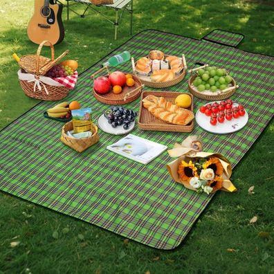 Alaoo Picknickdecke 150x200cm wasserdicht, faltbar & tragbar, ideal für Strand