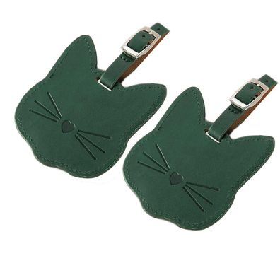 WitBicg Gepäckanhänger Katze, 2 Stück Kofferanhänger mit Adressschild, Luggage