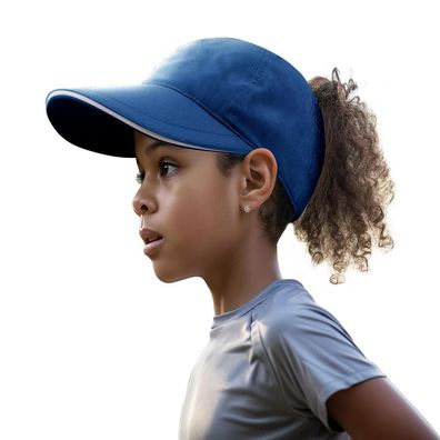 YAMEE Mädchen Baseball Cap, wasserdicht, schnelltrocknend, für Pferdeschwanz