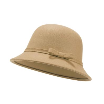 UltraKey Damen Filz Eimer Hut, verstellbare Vintage Bowler Wollmütze mit