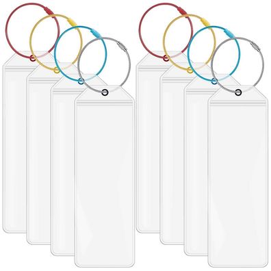 8x Kofferanhänger für Kreuzfahrten, wasserfeste PVC Gepäckanhänger mit farbigen
