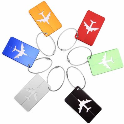 Vicloon 6er Set Aluminium Kofferanhänger, wasserdichte Gepäckanhänger mit