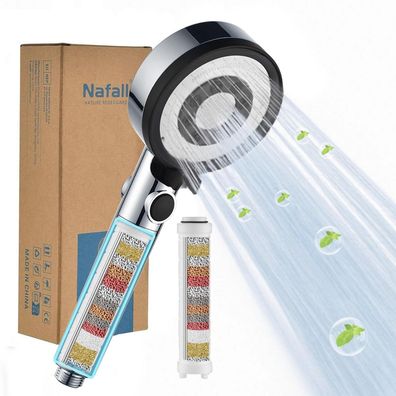 Nafall Duschkopf mit Filter, Hochdruck Handbrause Wassersparend mit 5