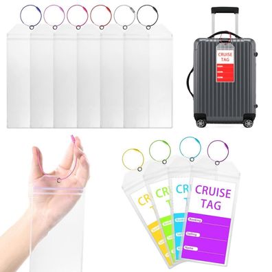 10 Stück Kofferanhänger für Kreuzfahrten, wasserfeste PVC Gepäckanhänger mit