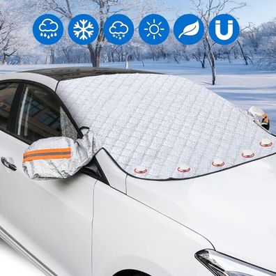 hifrom Frontscheibenabdeckung mit Seitenspiegelabdeckung, Winter Auto