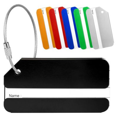 Yizhet 6er Set Kofferanhänger mit Adressschild aus Aluminium-Legierung