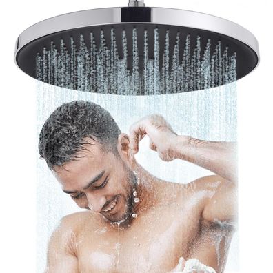 Jinyomfly Großer Duschkopf Regendusche 12 Zoll Kopfbrause Rund XXL Chrom 360°