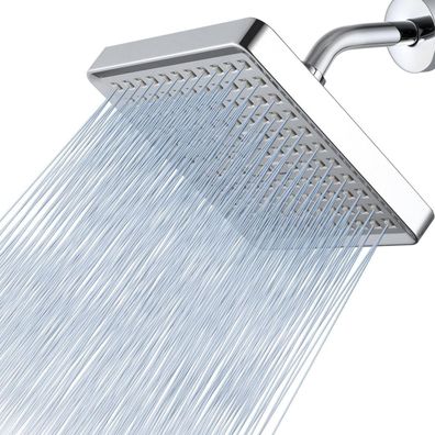 Voolan Hochdruck Regendusche 15cm, Fester Regenduschkopf Quadratisch mit