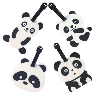 whatRUeed Reisegepäck Anhänger, Smile Panda Koffer ID Label Halter aus PVC, 4