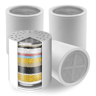 Voolan 4er-Pack Ersatz-Duschfilterkartuschen, 20-stufige Filtration für