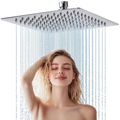 HardiValue Regendusche Duschkopf Quadratisch 25x25 cm Edelstahl