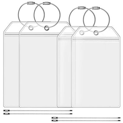 Drado Kofferanhänger für Kreuzfahrten (4er Pack) - Robuste, wasserdichte PVC