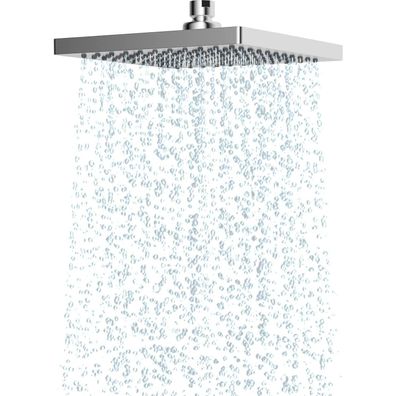 Hibbent Eckiger Einbauduschkopf 200x200mm Edelstahl, Regenduschkopf mit