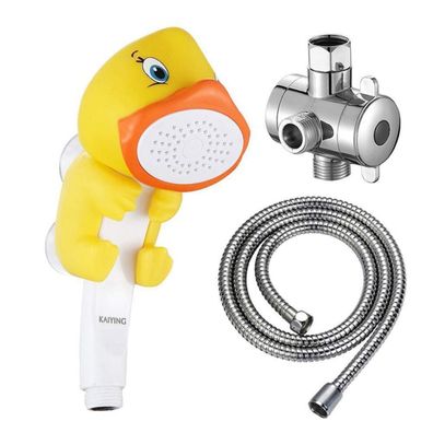 Kaiying Kinder Duschkopf Set Ente Gelb - Cartoon Wasserfluss Sprühdusche mit