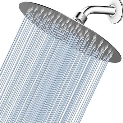Voolan 20 cm Regenbrause Duschkopf aus Edelstahl 304 - Gebürstetes Nickel