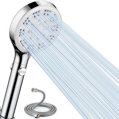 Xixitaihao Duschkopf mit 1.5m Schlauch, Wassersparender Handbrause mit 5