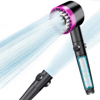 Weenschenk Wassersparender Hochdruck Duschkopf mit Filter, Massage Handbrause