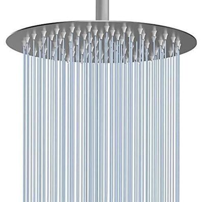 Voolan 30cm Runder Regenbrause Duschkopf aus Edelstahl 304, Gebürstetes Nickel