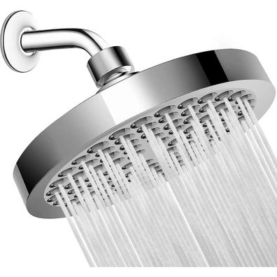 Jinyomfly Kopfbrause Regendusche mit Duscharm, 6 Zoll Hochdruck Wassersparend