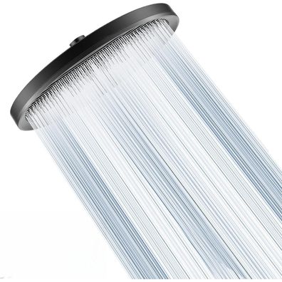 RONVIE Regenduschkopf 27,9 cm (11 Zoll) Rund, Hochdruck, mattschwarz mit