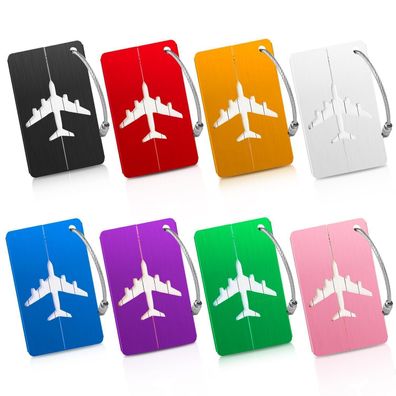 Joy & Inspiration 6er Set Aluminium Kofferanhänger mit Edelstahldrahtschlaufe