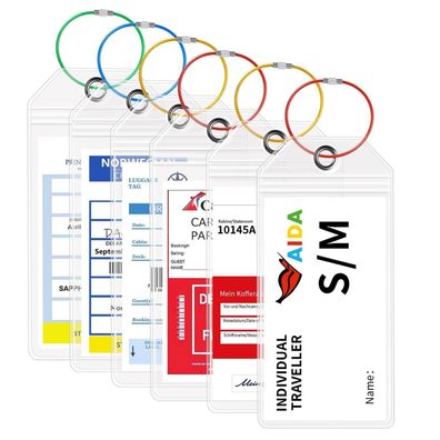Honizer 6er-Pack AIDA Kofferanhänger für Kreuzfahrten - Wasserfest, Transparent
