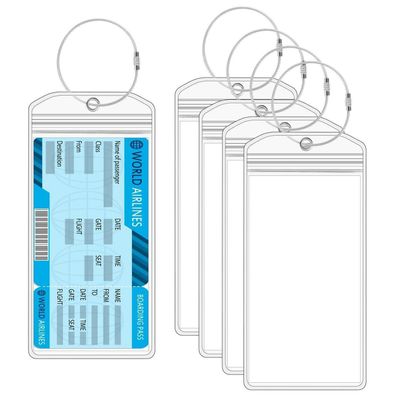 5x Yoosso Kreuzfahrt Gepäckanhänger, transparent, 8.8x18.2cm, mit
