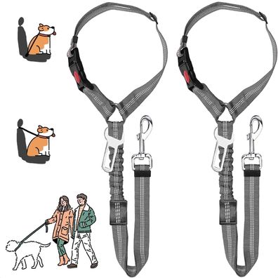 MOLHEM Haustier-Sicherheitsgurt für Hunde im Auto, verstellbar, elastisch