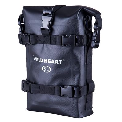 WILD HEART Motorrad Trockentasche 6L Schwarz TPU - Vielseitig und Wasserdicht