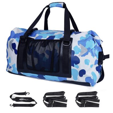 Afishtour 65L wasserdichte Duffelbag - Große Motorrad-Reisetasche mit Gurten