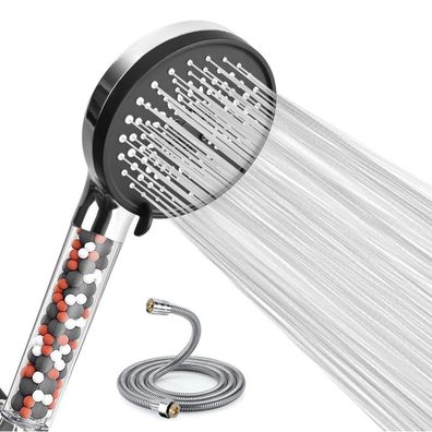 Xixitaihao Duschkopf mit Filter, Hochdruck Handbrause mit 2m Schlauch, 6