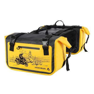 Armourain Motorrad Seitentasche 50L (25L*2) Wasserdicht & Verschleißfest - Gelb