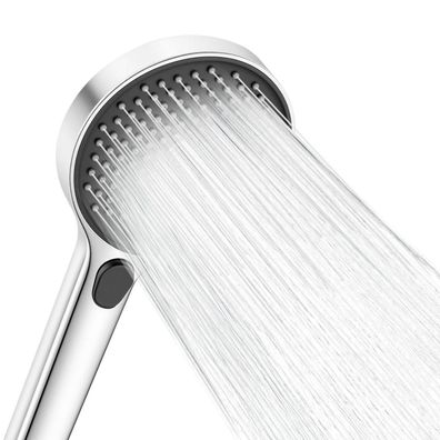 RONVIE Duschkopf Groß 130mm mit 3 Strahlarten, Wassersparender Hochdruck