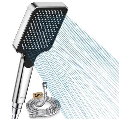 Fasdunt Duschkopf mit 2M Schlauch, Hochdruck Regendusche, Wassersparend 40