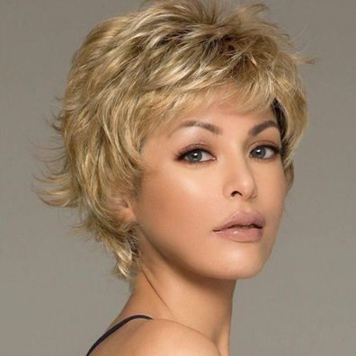 Siudus Blonde Kurze Pixie Cut Perücke - Natürliche Hitzebeständige Faser für
