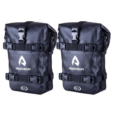 Armourain Sturzbügeltasche Motorrad 12L (2x6L) Wasserdicht mit Schultergurt für