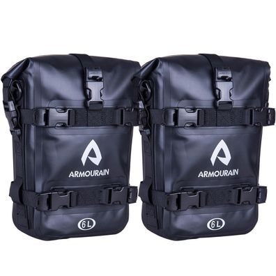 Armourain Motorrad Sturzbügeltaschen, Wasserdichte Hecktasche für Moto ATV, 2
