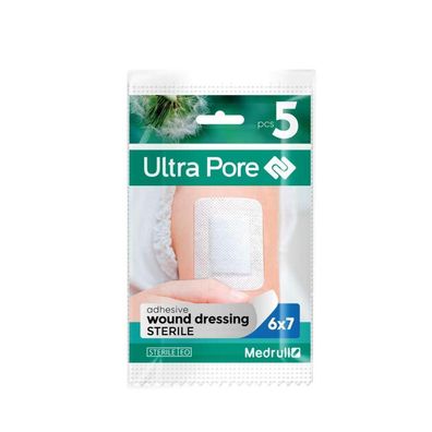 Medrull Steril Wundpflaster 6x7cm ULTRA PORE Sensitiv - Starke Klebekraft