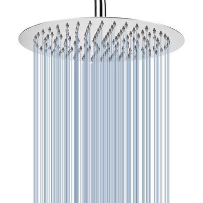 Voolan 25cm Edelstahl Regenbrause Duschkopf, Hochdruck, für niedrigen