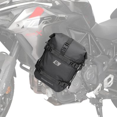 Enjohos Wasserdichte 6L Sturzbügeltasche für Motorrad - Schwarz, vielseitig