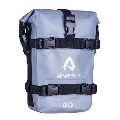 Armourain Wasserdichte Motorrad Sturzbügel Seitentasche 6L PVC Grau mit