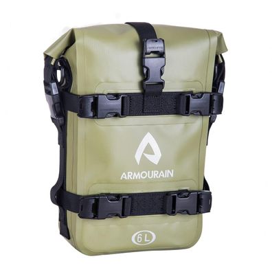 Armourain Motorrad Sturzbügel Seitentasche 6L Wasserdicht PVC Armeegrün mit