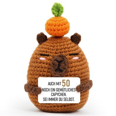 HUKUMA Positive Capybara Geburtstagsgeschenk - Handgemachte Glücksbringer