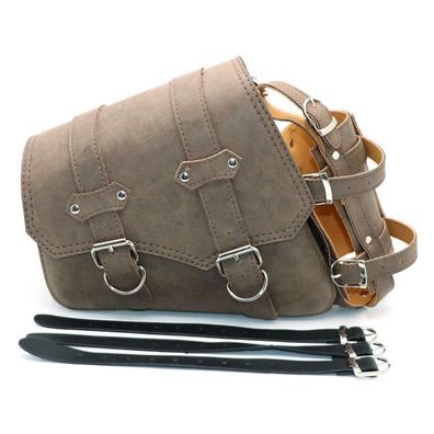 evomosa PU Leder Satteltasche für Motorrad - Braun (Links), Werkzeugtasche