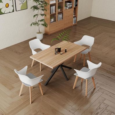 JZGORC 2er-Set Moderne Esszimmerstühle im Nordischen Stil mit Armlehnen und