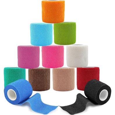 Anampion Selbsthaftende Bandage 12 Rollen, 5cm x 4.5m, Vliesstoff