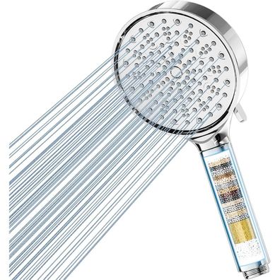 Cobbe Duschkopf mit 20-Schicht-Filter, 6 Strahlarten, Hochdruck