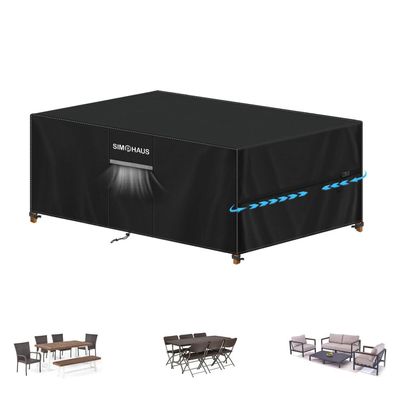 Simphaus Abdeckplane für Gartenmöbel, 180x90x75cm, Wasserdicht, UV-Schutz, 420D