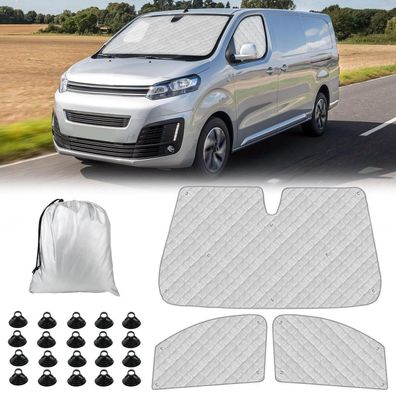 3PCS Thermomatte für Citroen Jumpy 2016-2026, Opel Vivaro 2019-2024